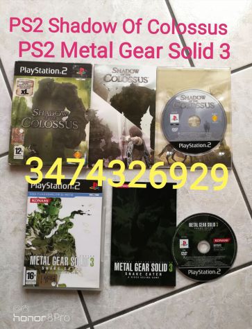 Usato, GIOCHI PS2 Metal Gear Solid 3 E PS2 Shadow of the Colossus usato  Bergamo