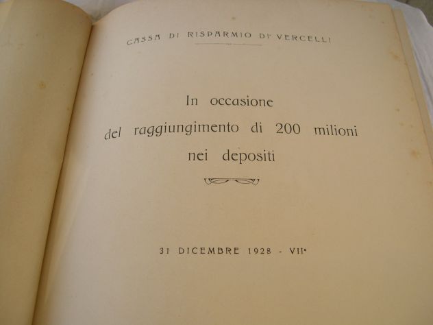Libri antichi - Cassa di risparmio di Vercelli 31.12.1852-31.12.1928